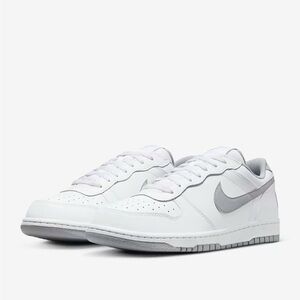 Nike Big Low Men’s, Size 9.5 and Color White/Wolf White (355152-106)